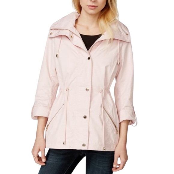 Guess Jackets & Blazers - Guess Pink Utility Anorak Rain Jacket Women’s Small